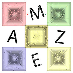 Image showing abstract square maze