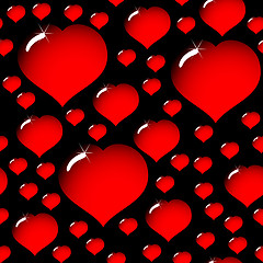 Image showing abstract elegance black background with hearts