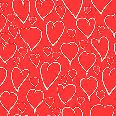 Image showing Valentine's day background with hearts