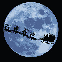 Image showing santa claus and sleigh