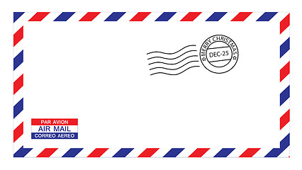 Image showing christmas airmail envelope