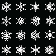 Image showing snowflakes set