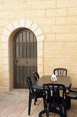 Image showing Empty Street Cafe in Jerusalem