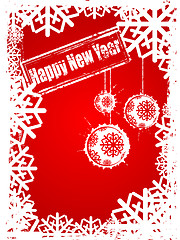 Image showing Happy New Year red background 