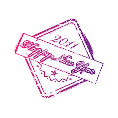 Image showing New year 2011 stamp