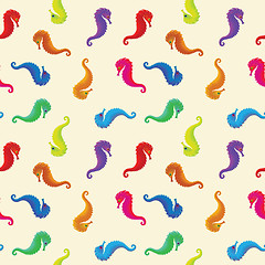 Image showing sea horses seamless pattern
