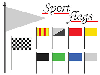 Image showing sport flags against white