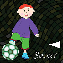 Image showing soccer player background