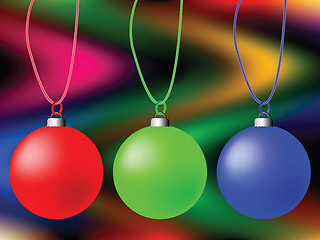 Image showing cristmas globes composition