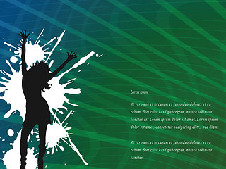 Image showing green vector background