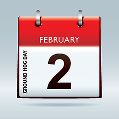 Image showing Ground hog day calendar
