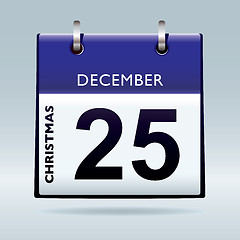 Image showing christmas day calendar blue