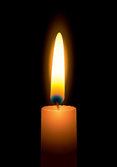 Image showing Bright candle flame