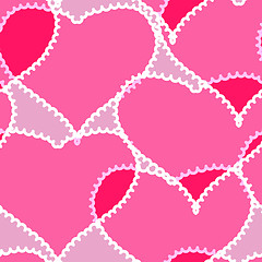 Image showing Abstract background with transparent hearts