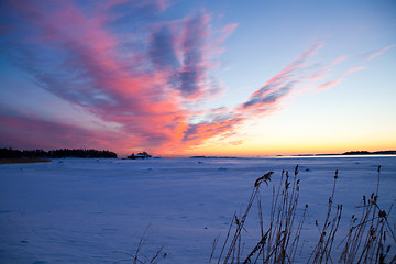 Image showing Winter sunset