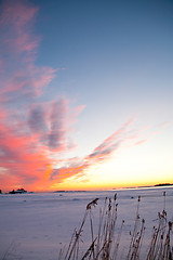 Image showing Winter sunset