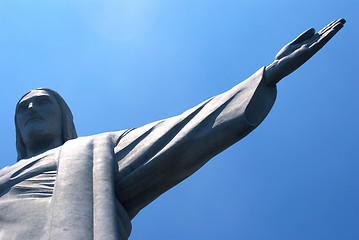 Image showing Christ statue in Corcovado in Rio de Janeiro