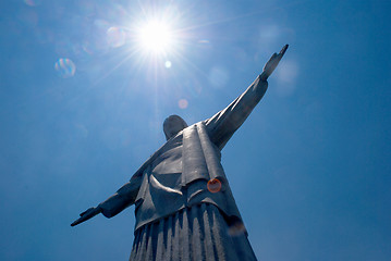 Image showing Christ statue in Corcovado in Rio de Janeiro