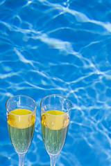 Image showing Poolside Champagne