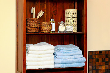 Image showing Bathroom shelf