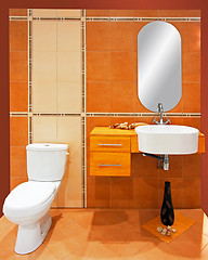 Image showing Orange bathroom 