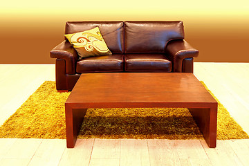 Image showing Leather sofa