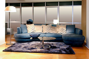 Image showing Blue sofa