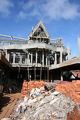 Image showing Cambodian house under construction