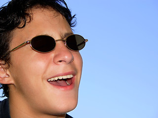 Image showing Boy with sunglasses