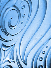 Image showing Abstract blue spiral background