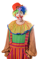 Image showing Clown showing his tongue