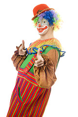 Image showing Portrait of a cheerful clown