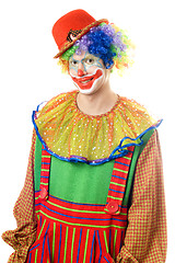 Image showing Portrait of a smiling clown