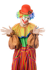 Image showing Portrait of a funny clown