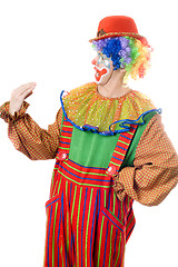 Image showing Clown speaks with his hand