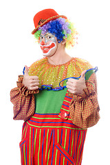 Image showing Portrait of a happy clown