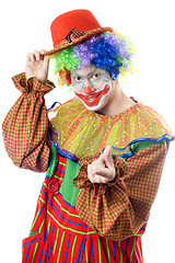 Image showing Portrait of a playful clown