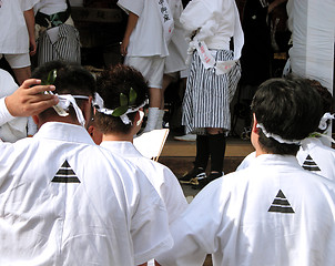 Image showing Gion matsuri men group