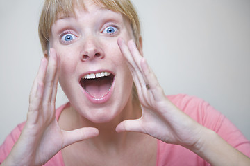 Image showing Shouting Woman