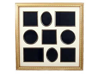 Image showing picture frame for collection of 9 small pictures