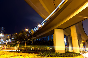 Image showing freeway at night