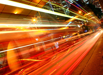 Image showing highway light trails