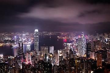 Image showing Hong Kong central district skyline