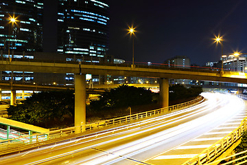 Image showing traffic in city at night