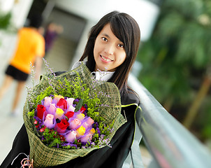 Image showing asian girl graduation