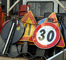 Image showing Roadworks signs
