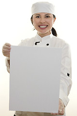 Image showing Chef with Sign