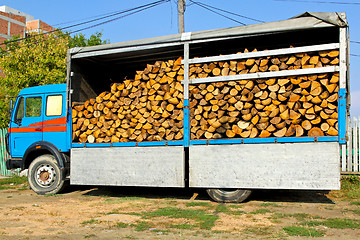 Image showing Firewood truck