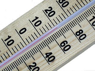 Image showing Wooden thermometer