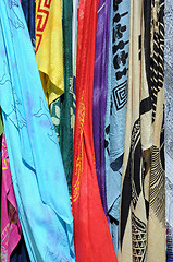 Image showing Closeup Bright Shawls